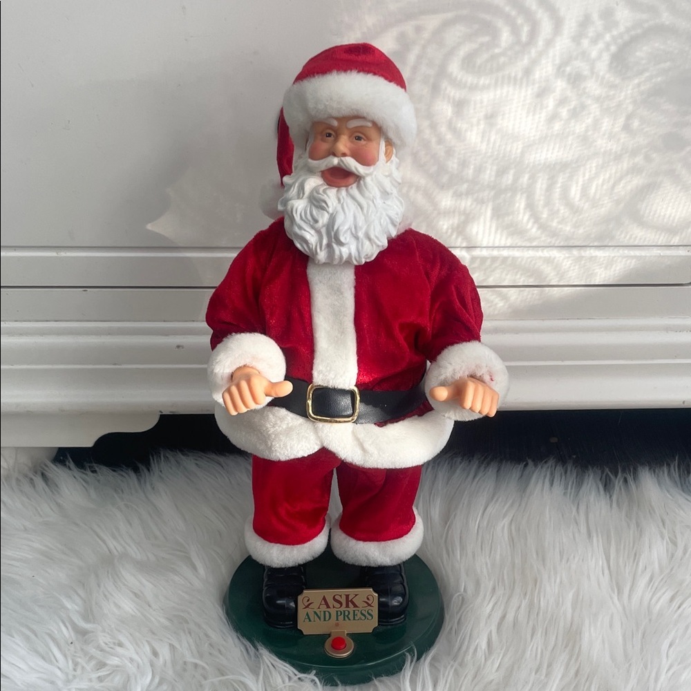 Gemmy Santa clause animated Holiday Decor 13”